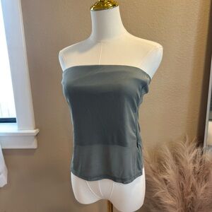 Richer Poorer Gray Tube Top